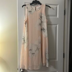 Pink floral a-line dress